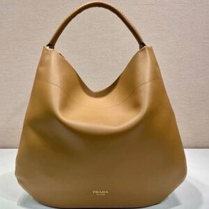 Prada (Faux) Tan Leather Hobo Bag